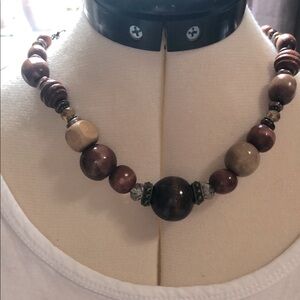 Elegant Brown Beaded Necklace